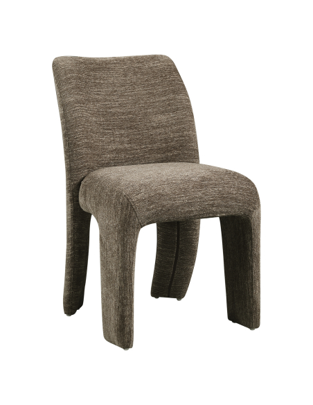 Lot of 2 Chairs Soft Fabric Brown Maya | Loft Attitude