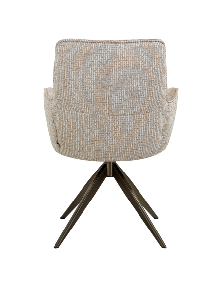 Stoel Swivel Weefsel Geweven Cream Chase | Loft Attitude