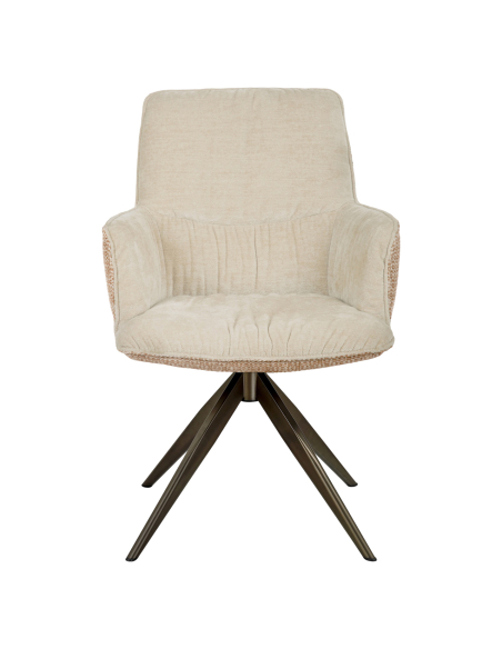 Chaise pivotante tissu jacquard gingembre CHASE | Loft Attitude