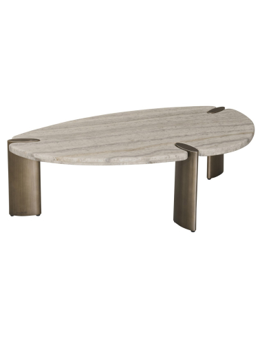 Table basse travertin gris ARCADIA | Loft Attitude