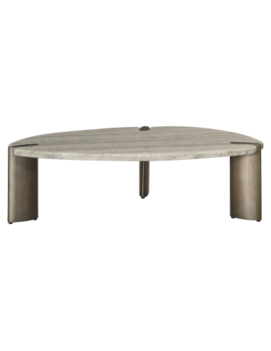 Arcadia Cinza Travertine Mesa de Café | Loft Attitude