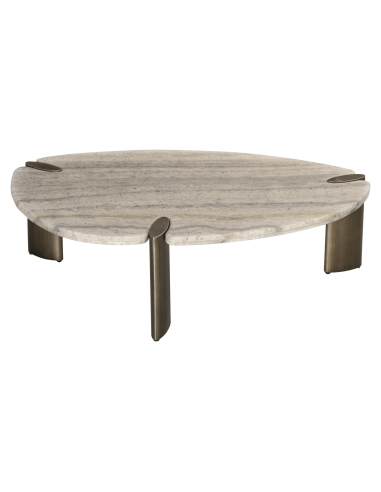 Arcadia grauer Travertin Couchtisch | Loft Attitude