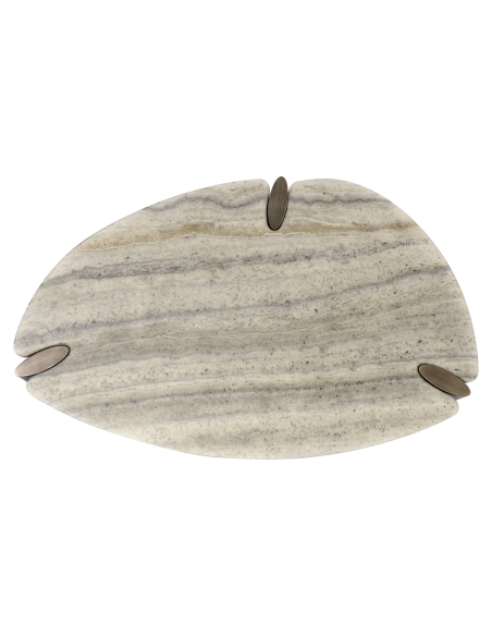 Table basse travertin gris ARCADIA | Loft Attitude