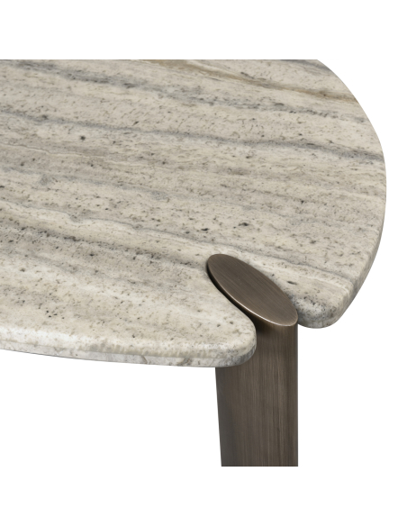 Table basse travertin gris ARCADIA | Loft Attitude