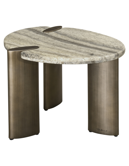 Table d'appoint travertin gris ARCADIA | Loft Attitude