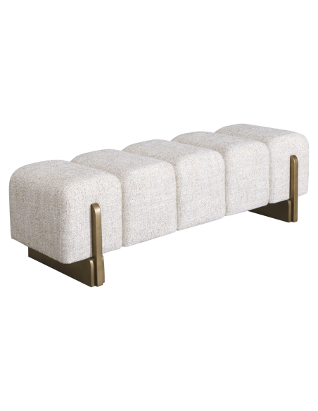 Capitonn Bench Tweed Cream Design Caleo