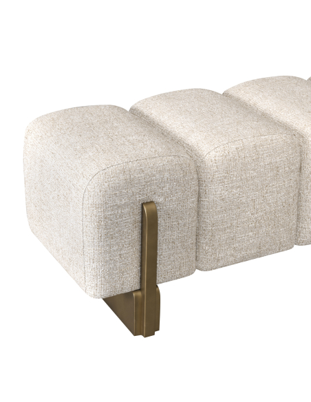 Capitonn Bench Tweed Cream Design Caleo
