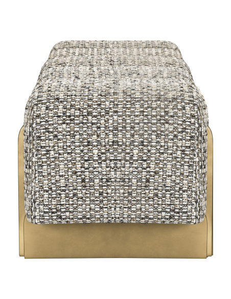 Capitonn Bench Textured Fabric Gray Design Caleo