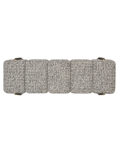 Capitonn Bench Textured Fabric Gray Design Caleo