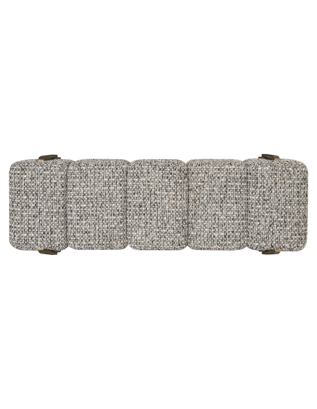 Capitonn Bench Textured Fabric Gray Design Caleo