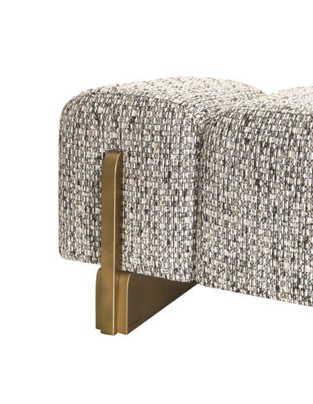 Capitonn Bench Tessuto Tessuto Grigio Design Caleo