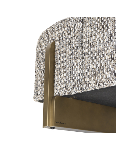 Capitonn Bench Textured Fabric Gray Design Caleo
