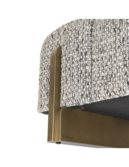 Capitonn Bench Textured Fabric Gray Design Caleo