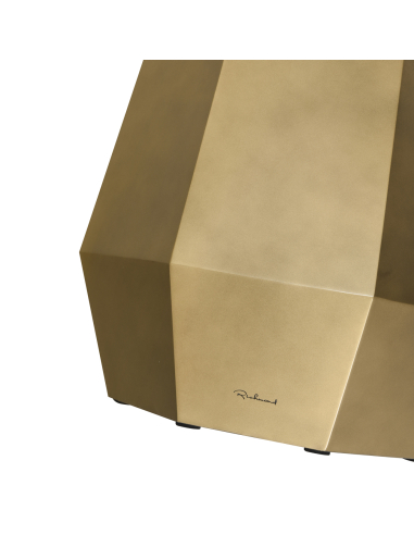 Cache-pot métal facetté bronze doré moyen modèle AXIS