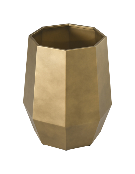 Eixo grande de bronze de bronze de bronze dourado de metal facetado