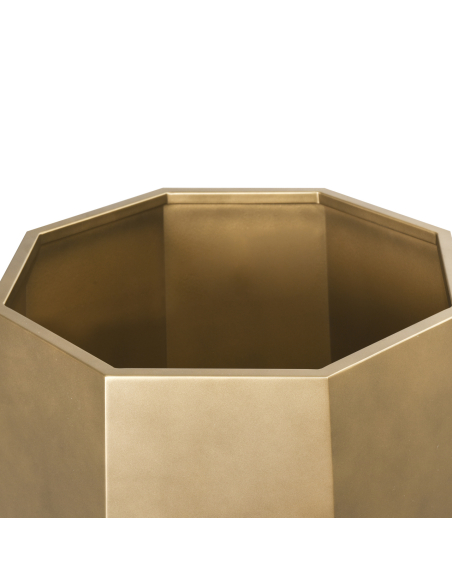 Eixo grande de bronze de bronze de bronze dourado de metal facetado