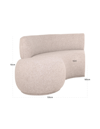 Banc Sorrobon customized open end left round