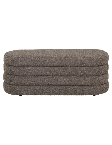 Deep brown storage bench CAMILLE