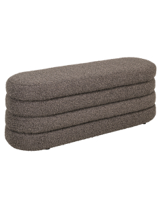 Banc coffre de rangement brun profond CAMILLE