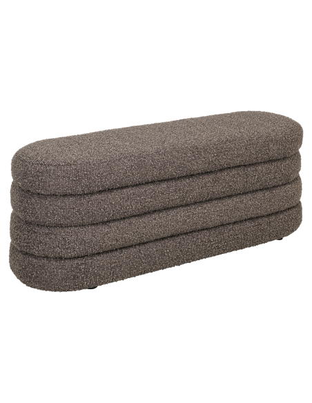 Deep brown storage bench CAMILLE