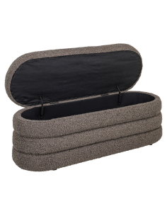 Banco baú de arrumação castanho-escuro CAMILLE 2