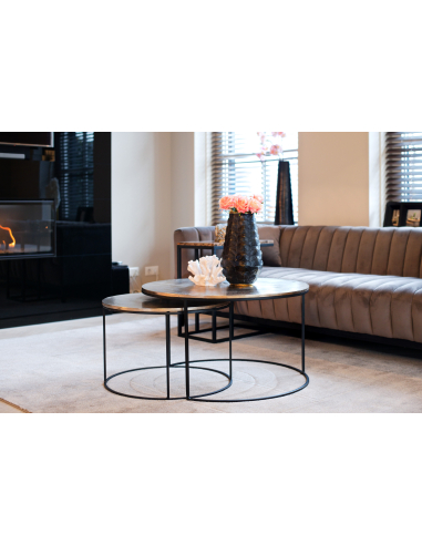 Table basse Asher champagne gold (Set of 2)