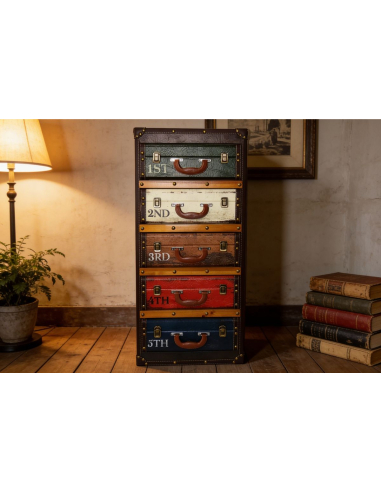 Commode 5 Holz MARCO Schubladen - Vintage und industriellen Stil
