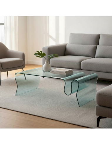 INFINITY salontafel van gebogen glas | Dimmer - Loft Attitude