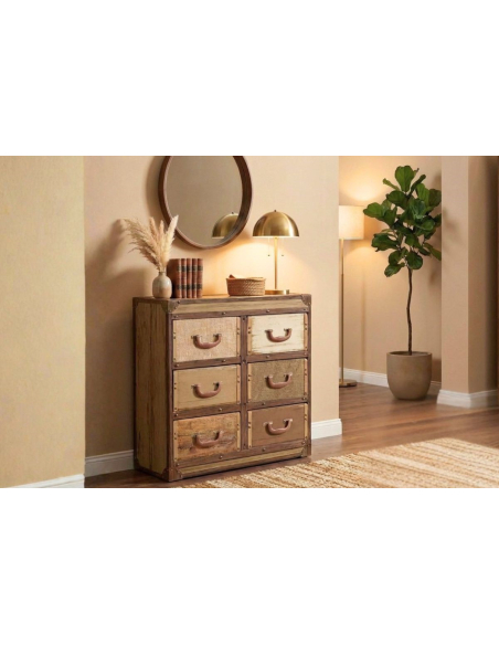 Mueble Maleta 6 Cajones Nevada BP5186 - SOCAÑIS | Loft Attitude
