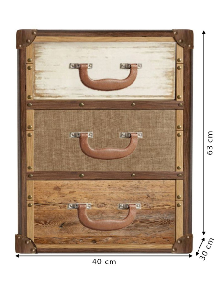 Furniture Case 3 Drawers Nevada BP5188 - SOCADIS | Loft Attitude