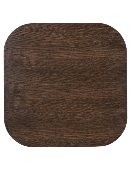 Mesa auxiliar con tablero de roble y base piramidal de diseño BONVOY