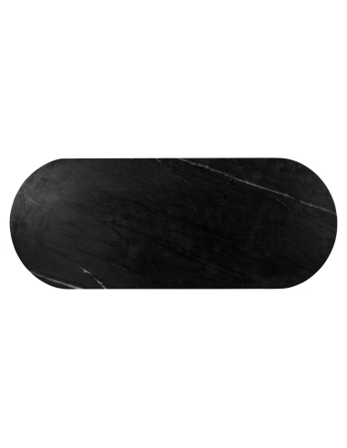 Consolle 2 cassetti marmo nero e ottone dorato design IRONVILLE
