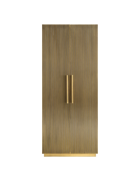 Fluted gold brass storage cabinet design IRONVILLE