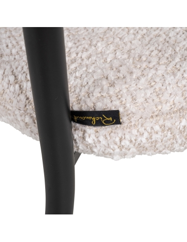 Cream fabric dining chair BEA design (set of 2)