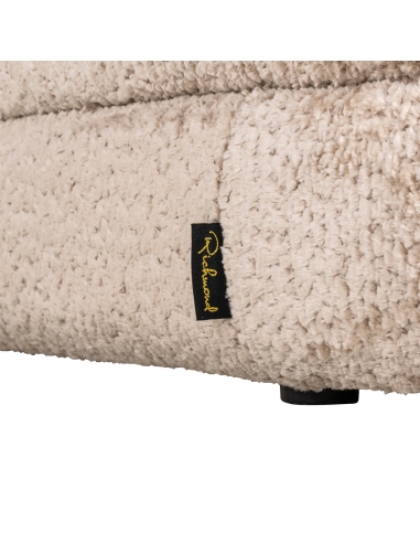 Opbergpoef van beige bouclé stof design CAMILLE