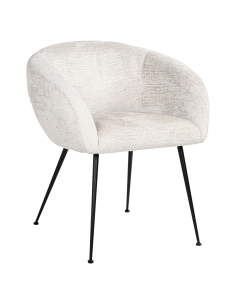 Cadeira de sala de jantar em tecido fusion creme design RUBY 2