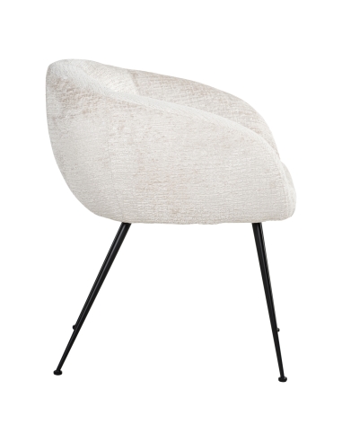 Esszimmerstuhl aus Stoff Fusion Creme Design RUBY
