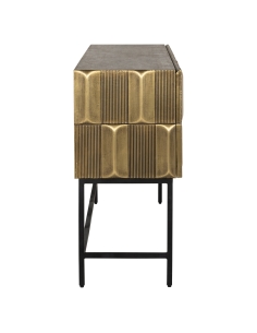 Buffet mit geschnitzter Front in Schwarz und Gold, Design JAXX 2