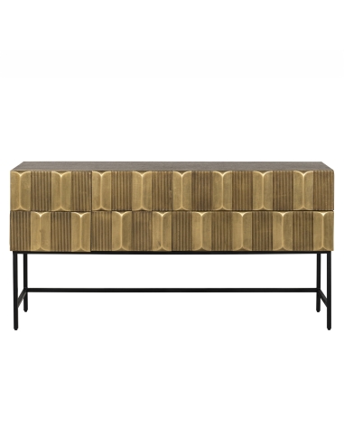 Black and gold sculpted sideboard JAXX design