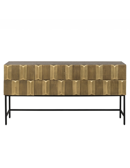 Black and gold sculpted sideboard JAXX design