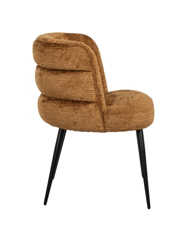 Silla de comedor de tela fusion cognac diseño STELLA