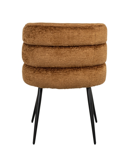 Cadeira de sala de jantar em tecido fusion cognac design STELLA