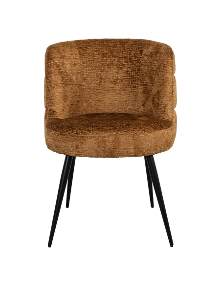 Sedia da pranzo in tessuto fusion cognac design STELLA