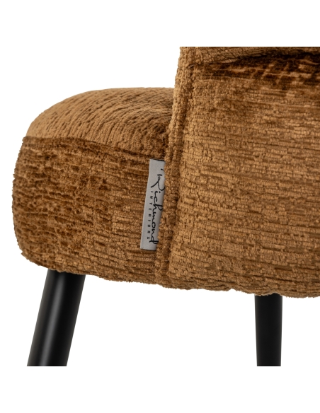 Cadeira de sala de jantar em tecido fusion cognac design STELLA