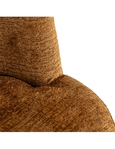 Esszimmerstuhl aus Fusion-Stoff in Cognac, Design STELLA