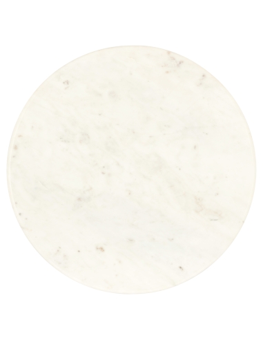 Bijzettafel wit marmer zwarte voet gestapeld design BOANN