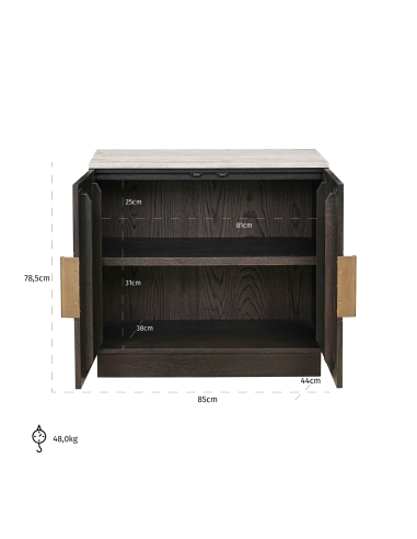 Sideboard Eiche Travertin CLAREMONT | Loft Attitude