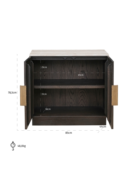 Aparador de roble travertino CLAREMONT | Loft Attitude