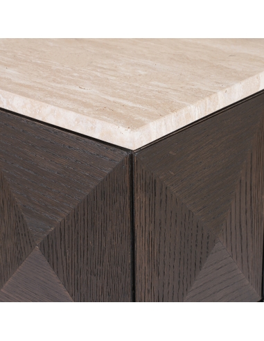 Oak and travertine column CLAREMONT | Loft Attitude