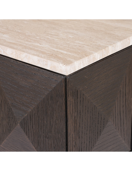 Oak and travertine column CLAREMONT | Loft Attitude